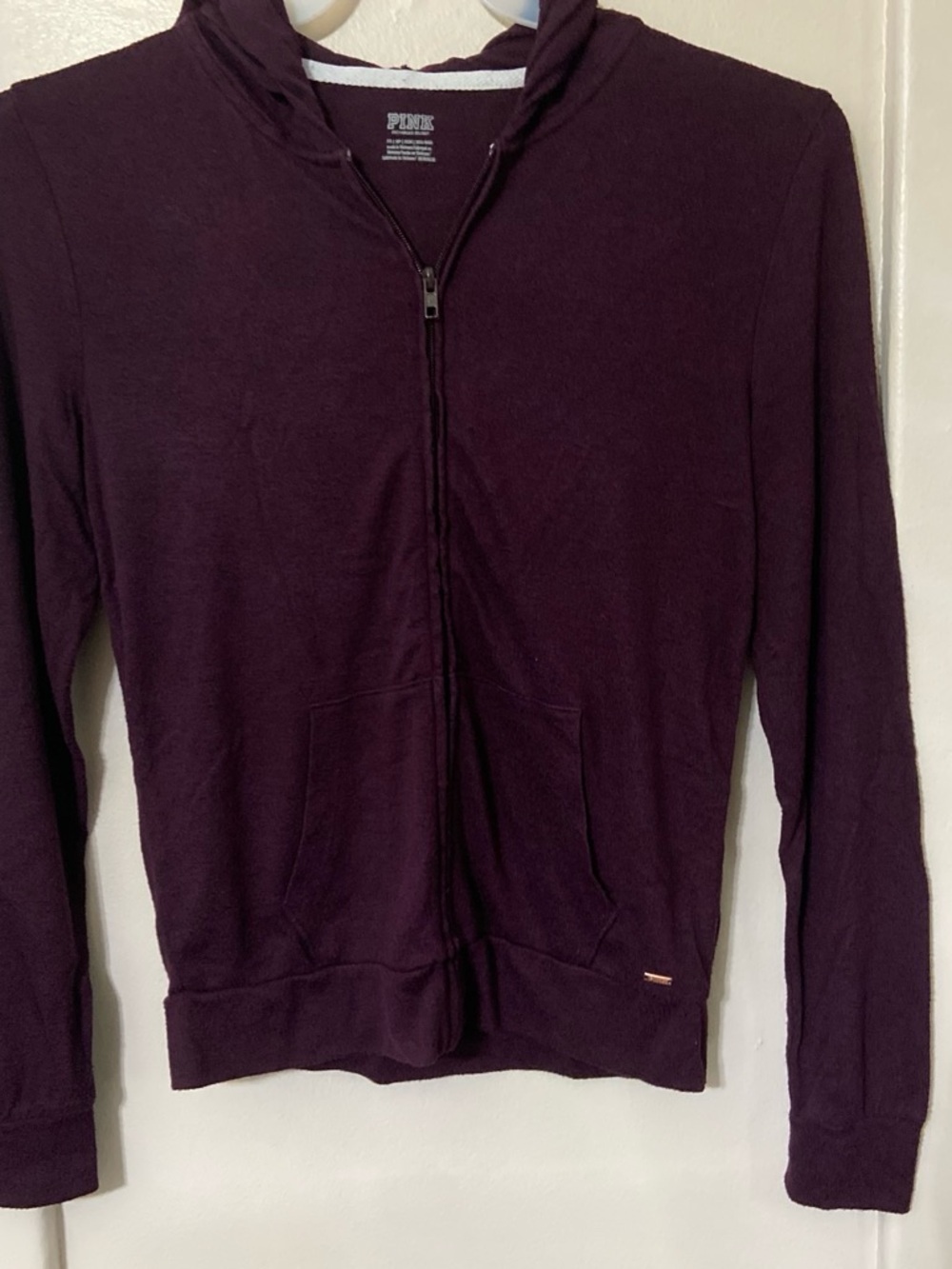 PINK Victoria's Secret Plum Zip-Up Hoodie